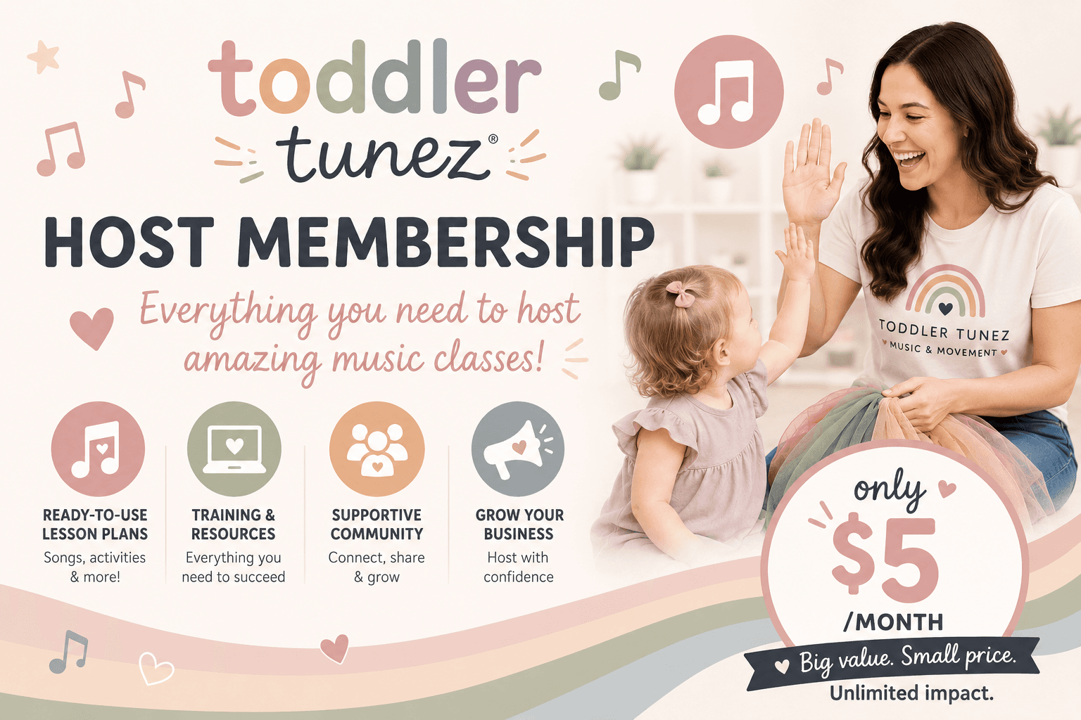 Toddler Tunez Host Membership — everything you need to host amazing music classes for only $5 per month